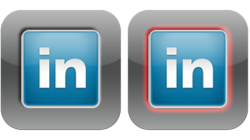 Icônes LINKEDIN non affecté et affecté