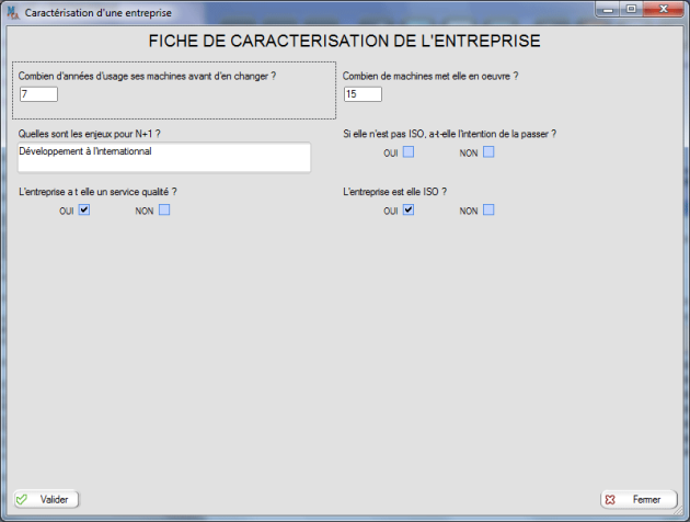 Fiche de caractérisation exemple 1