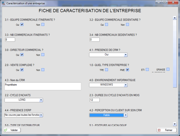 Fiche de caractérisation exemple 2