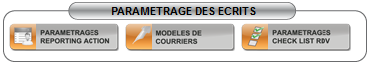 Barre de paramétrages des écrits