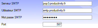 Configuration SMTP